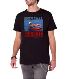 Alan Jackson Unisex Graphic T-Shirt Black Hotter Than A Hoochie Coochie Size XL